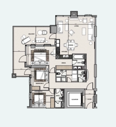 Dar Al Arkan - Urban Oasis by Missoni - Apartment