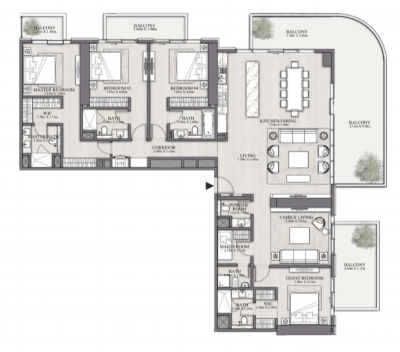 Emaar - Beachgate By Address - Apartment