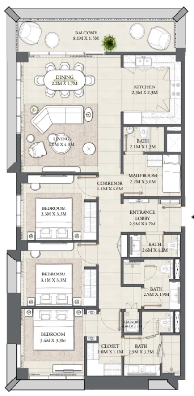 Emaar - Cedar - Apartment