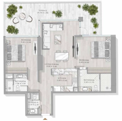 Damac - Elegance Tower - Apartment