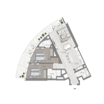 Damac - Canal Crown - Apartment