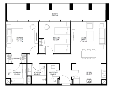 Arada - Aljada Nesba - Apartment