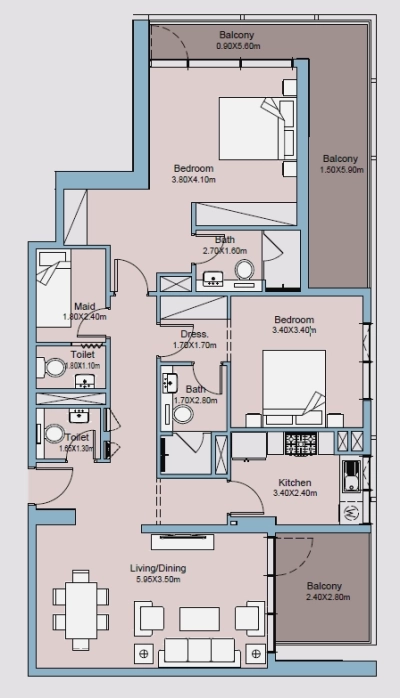 Deyaar Developer - Millennium Talia Residences - Apartment