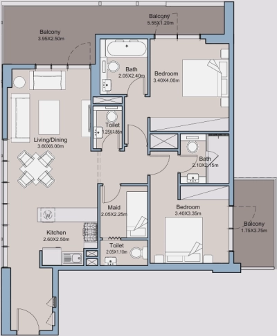 Deyaar Developer - Millennium Talia Residences - Apartment
