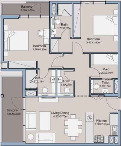 Deyaar Developer - Millennium Talia Residences - Apartment