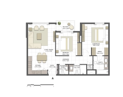 Eagle Hills - Crystal Residences - Apartment