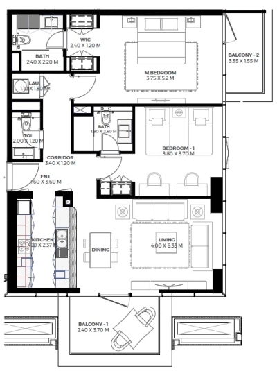 RAK Properties - Gateway II Residences - Apartment