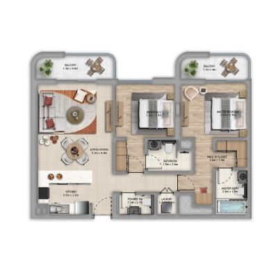 Aldar Properties - Manarat Living 2 - Apartment