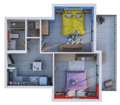 SOL Properties - Sun Point Dubai - Apartment