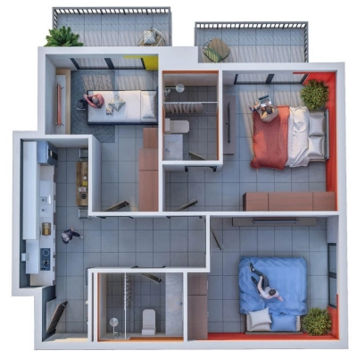 SOL Properties - Sun Point Dubai - Apartment