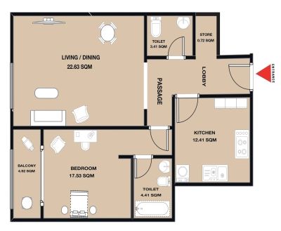 GJ Properties - Gulfa Towers - Apartment