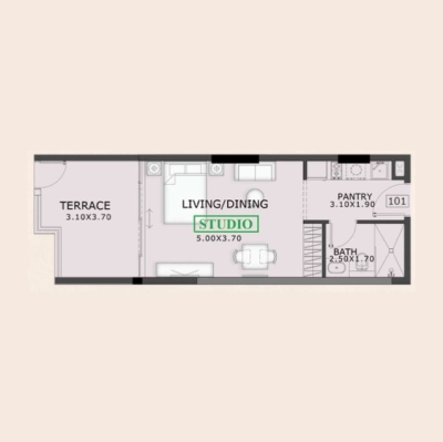 Tabeer - 99 Parkplace - Apartment