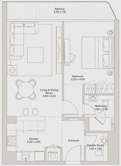 Deyaar Developer - Eleve - Apartment