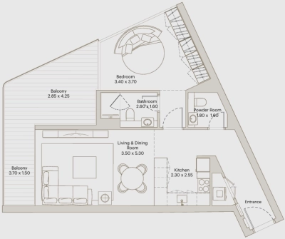 Deyaar Developer - Eleve - Apartment