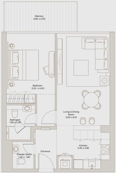 Deyaar Developer - Eleve - Apartment