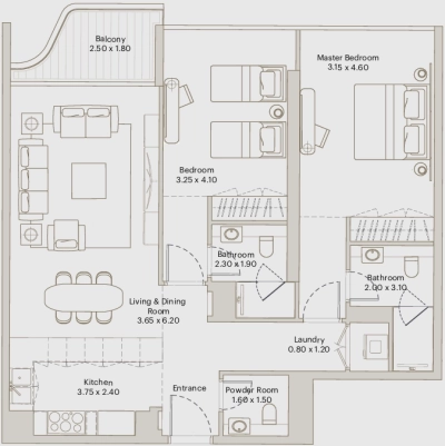 Deyaar Developer - Eleve - Apartment