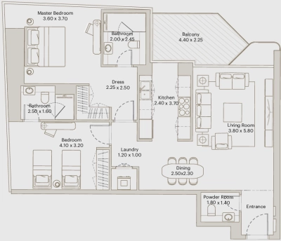 Deyaar Developer - Eleve - Apartment