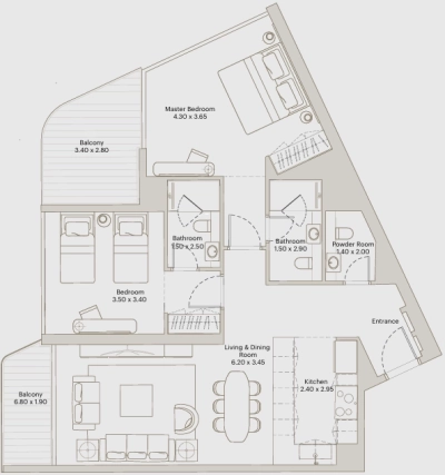 Deyaar Developer - Eleve - Apartment