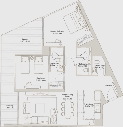 Deyaar Developer - Eleve - Apartment