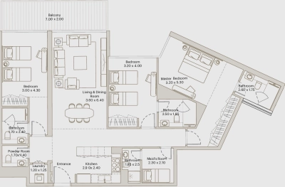 Deyaar Developer - Eleve - Apartment
