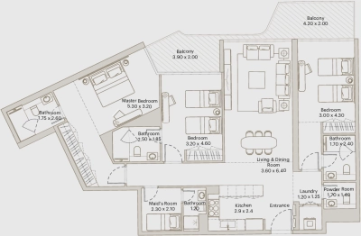Deyaar Developer - Eleve - Apartment