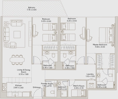 Deyaar Developer - Eleve - Apartment