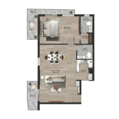 Rashed Aljabri Real Estate Development LLC - Bliss Homes - Apartment