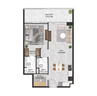 Tasmeer Indigo Properties - SquareX Residence - Apartment