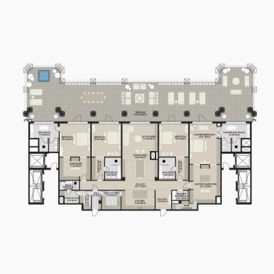 Emerald Palace Group - Raffles The Palm Dubai - Apartment