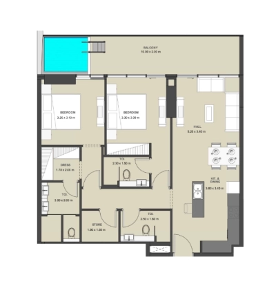 Lucky Aeon - Lucky Oasis Residences - Apartment