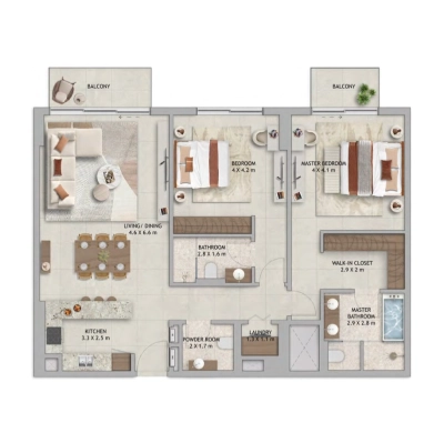 Aldar Properties Aldar Properties - Verdes by Haven 1 - Apartment