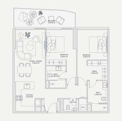 Deyaar Developer - Rivage - Apartment