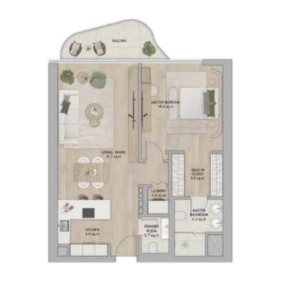Aldar Properties - Mamsha Gardens - Apartment