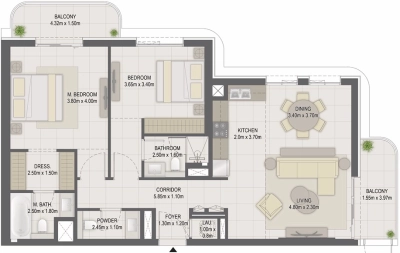 Eagle Hills - GEM Residences - Apartment